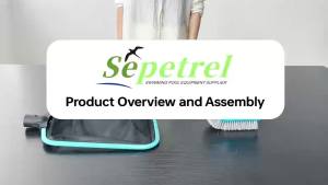 Sepetrel Deluxe Swimming Pool Cleaning Kit Including 2 Brush Heads 2 Pool Skimmer Nets(NO Pole)