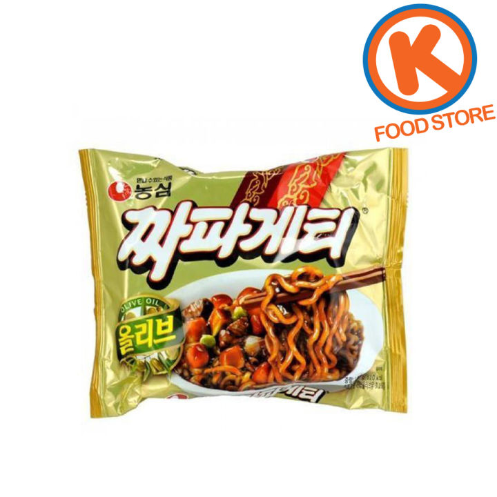 Nongshim Jjapagetti Black Bean Sauce Ramen 137g Korean Ramen Korean ...