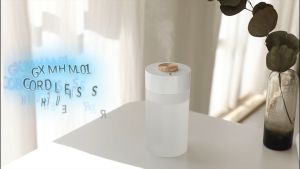 GXM HM-01 Cordless Humidifier 350ml Rechargeable Portable Mini Humidifier 2-Level Ambient Light Home Office Car