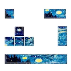 8Pcs DIY Personalizeds Keycaps 5Side Dyes-SUB 6.25u Space Bar Original Profile for Gaming Mechanical Keyboards