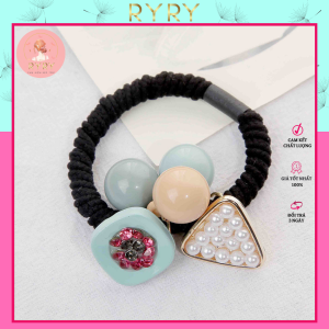 Dây Cột Tóc Chùm Bi Tròn Xinh Xắn Phong Cách Hàn Quốc Cho Nữ