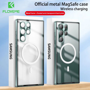 FLOVEME Magnetic Plating Phone Case For Samsung Galaxy S23 S22 S21 Ultra S23 S22 S21 Plus Metal Aluminium Alloy Lens Protective Film Ultra-thin Shockproof Back Cover For Samsung S23 S22 S21