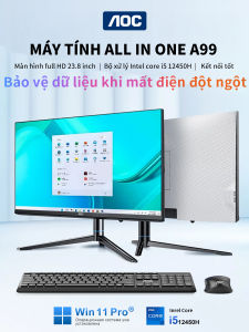 Máy tính All In One AOC A99 i5 - 12450H 16GB 512GB SSD Màn hình 23.8 Inch Pin UPS tháo rời