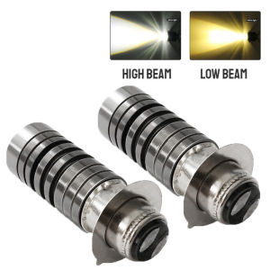Universal Dual color Headlight Bulbs PX15D LED Motorcycle Hi-yellow/Lo-white(3000K/6000K) plug&play