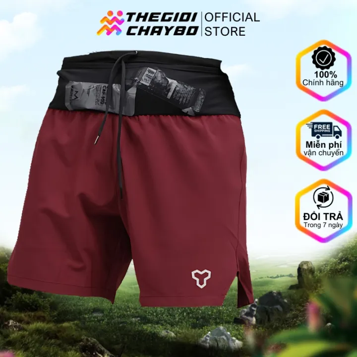 Quần Chạy Bộ Nam MOTIVE SM201 1 Lớp Phản Quang Có Đai Belt Túi Đựng ...