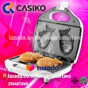 ❤️พร้อมสูตร❤️Casiko เครื่องทําขนมไทยากิ/ครัวซองต์/แพนเค้ก/โดนัท/วาฟเฟิลรูปปลา รุ่น CK5009
