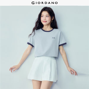 Giordano Beau Monde Women Women Pure Cotton T-Shirt Free Shipping 13326421