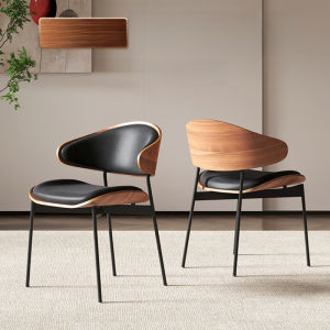 Solid Wood Dining Chair Vintage Nordic Dressing Chair Backrest Light Luxury Office Minimalist Stool Chair Dining Desk Study