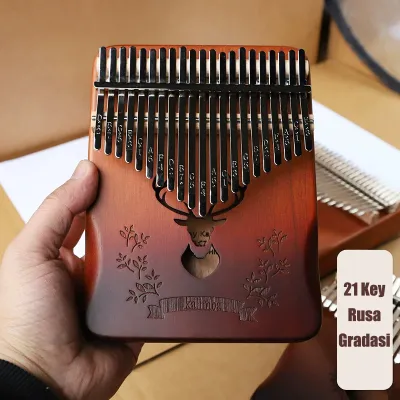 Kalimba 21 Key Piano Jari Alat Musik Thumb Piano Kayu