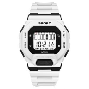 (BISA COD) JAM TANGAN PRIA QNS SPORT DIGITAL TALI KARET FREE BOX & BATRAI TAHAN AIR