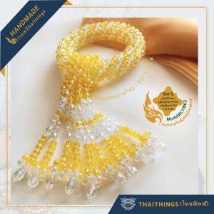 พวงมาลัยคริสตัล ไทยติงส์ ขนาดใหญ่ L. #LYW03 ของขวัญ ไหว้พระ ไหว้ผู้ใหญ่ Crystal garland Thaithings Gifts Handmade Thai Gifts Handmade from Thailand