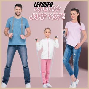 LEYOUFU 2.8M ChildrenS Jump Rope Sports Jump Rope Transparent Handle Racing Jump Rope Sports Equipment