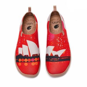 UIN Toledo I Womens Art travel shoes Canvas Fashion Colorful Retro Loafer lightweight Slip on-Opera House