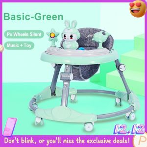 BABY WALKER SAFETY LEARNING WALKER WITH ADJUSTABLE SEAT AND MUSIC