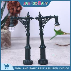 JiaShuo Baby Toy ไฟถนนคริสมาสต์ขนาดเล็กสำหรับตกแต่งบ้าน2 12ชิ้น ไฟถนนในสวนโมเดลจำลองไฟประดับตกแต่งบ้าน