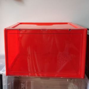 6PCS ShoeBox XXL Size Shoe Rack AJ Basketball Shoebox PP Plastic and Acrylic Cover With Magnetic Lock Storage Boxes Organizer PDD MALL