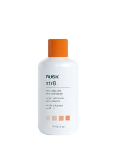 Sữa dưỡng tóc RUSK Str8 + Kem bảo vệ tóc khỏi nhiệt - Kem làm mượt tóc nhẹ giúp kiểm soát tình trạng tóc xơ rối tạo kiểu tóc phồng bồng bềnh và giúp tóc trông thẳng mượt hơn đồng thời bảo vệ tóc khỏi tác hại của độ ẩm (6 fl oz).