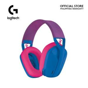 Logitech G435 LIGHTSPEED Ultra-Light Bluetooth USB 2.0 Rechargeable Wireless Over Ear Gaming Headset Black White Blue