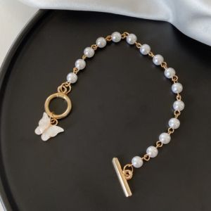 18k pawnable bracelet korean style Pearl Bracelet for women Fashion Butterfly Bracelet Ladies Girl Trend Charms and Charm Bracelets Women Fashion Cuff Bracelets Jewelry Birthday gifts ideas for women Luxury Jewelry Bangle Bracelet lucky charm 2023