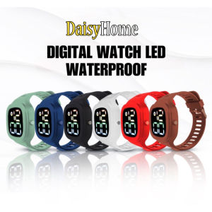 Jam Tangan Digital LED Wanita Pria Wanita Tahan Air Fashion Watch LED Tampilan Layar Besar Dengan Font Warna-warni