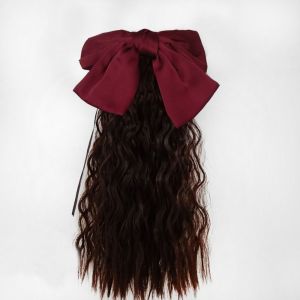 YIDIA ปาร์ตี้งานปาร์ตี้ แฟชั่นแฟชั่นแฟชั่น เท็จปลอมปลอม น่ารักน่ารักๆ ขนปุยฟู หวานหวานแหววว เด็กๆเด็กๆ เจ้าหญิงสำหรับเด็ก เด็ก Headwear ที่ต่อผม ทนความร้อนทน ผมหางม้าโบว์สีแดง วิกผมหางม้าสำหรับเด็ก