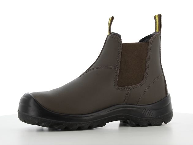 Safety Jogger Bestfit Brown Slip On High Cut Steel Toecap Safety Shoes