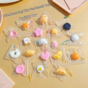 JJT Cute Food Simulation Squishy Toy Mini Burger Bread Stress Relief Fidget Playset for Kids and Adults