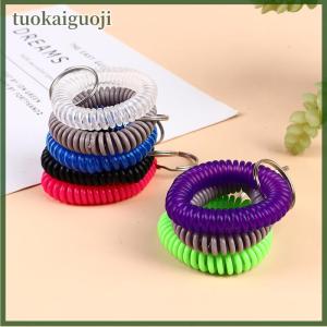 tuokaiguoji 10pcs đa năng co giãn dây đeo cổ tay keychain mùa xuân linh hoạt xoắn ốc đàn hồi ban nhạc vòng đeo tay vòng giữ chìa khóa cho phòng tắm hơi phòng tập thể dục thể thao ngoài trời tóc nhẫn