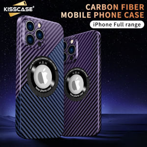 KISSCASE Ultra-Thin Carbon Fiber Pattern Magsafe Case For iPhone 14ProMax Logo Hole Leak-Proof Magnetic Absorption Mobile Phone Case Iphone 14Plus 14 13 Anti-Fall 12 Protective Cover
