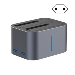 Aluminum USB3.0 External Hard Disk Docking Station for 2x18TB Solid Disks with Offline Clone Function Hard Drive Dock