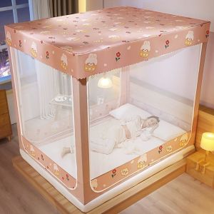 YANYANGTIAN 3 Door Mosquito Net Mosquito Blackout Curtains Upgrade Quality With Privacy Curtain Net - Single/Queen/King