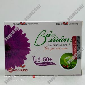 Bảo Xuân tuổi 50+ hộp 30 viên - Giúp bổ sung thiếu hụt nội tiết tố chống lão hóa làm đẹp da duy trì khả năng sinh lý giảm khô hạn phòng ngừa nguy cơ loãng xương bệnh tim mạch