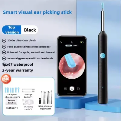 19 IN 1 Ear Wax Remover Camera Smart Visual Ear Picker Ear Cleaner Korek Telinga Elektrik Pengorek Telinga Set 挖耳朵神器可視
