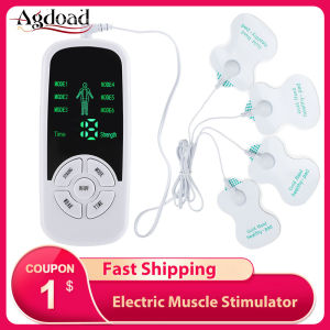 Máy massage Agdoad EMS TENS 6 chế độ trị liệu bằng châm cứu xung điện kích thích cơ vùng cổ và thắt lưng liệu pháp điện giúp giảm đau.