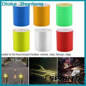Dtake 1mx5cm Car Truck Reflective Self-adhesive Safety Warning Tape Roll Film Sticker