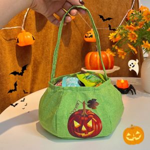 BELLERY Funny Halloween Candy Bag Printing Storage Bucket Trick or Treat Bag Creative Gifts Pouch Pumpkin Handbag Party Supplies