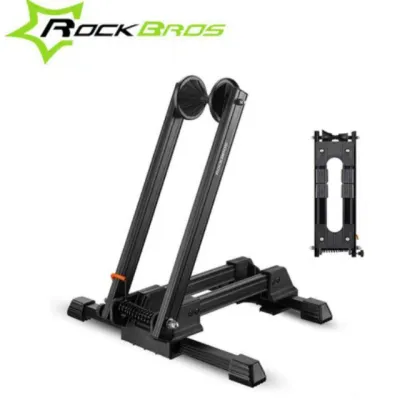 Rockbros Aluminium Alloy Foldable Floor Parking Stand/Wheel Holder Fit 16”-29”