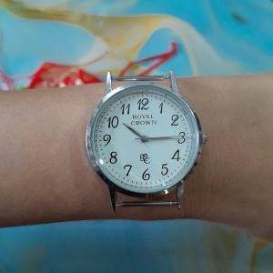 MẶT đồng hồ nam tay nhỏ nữ tay to size mặt:35mm  ROYAL CROWN second hand si nhật- đã qua sử dụng