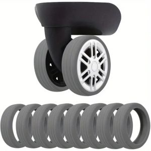 24Pcs Elastic Luggage Wheels Protector Silicone Wheel Caster Noise Reduction Wear Resistant Wheel Guard Cover Accessories