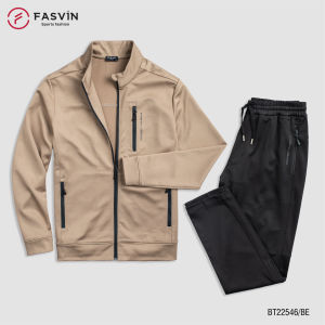 Bộ quần áo thể thao nam Fasvin BT22546.HN vải thun 01 lớp co giãn thoải mái