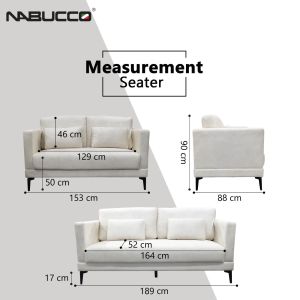 Nabucco S6824 Stella 2+3 Seater Sofa Set[Multiple Material Can Choose][Delivery In West Malaysia Only]