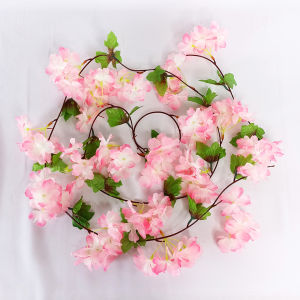 Tanaman Hias Plastik Bunga Rambat Juntai Artificial Cherry Blossom Ornamen Dekorasi Dinding PBP67