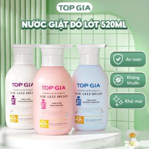 Nước giặt đồ lót TOPGIA với 3 mùi hương dịu nhẹ an toàn kháng khuẩn khử sạch mùi hôi khó chịu