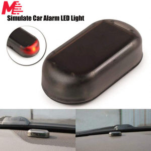 MileRush Car Solar Powerd Simulated Alarm Light Auto Anti-theft Warning LED Flashing Security Lamp Universal Car Accessories