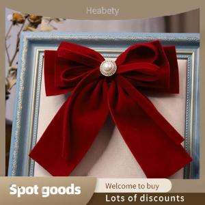 Heabety Fashion Elegant Velvet Bow Hair Clip Ribbon Bowknot Ponytail Barrette Hair Pin Women Girls Wedding Party Hair Accessories
