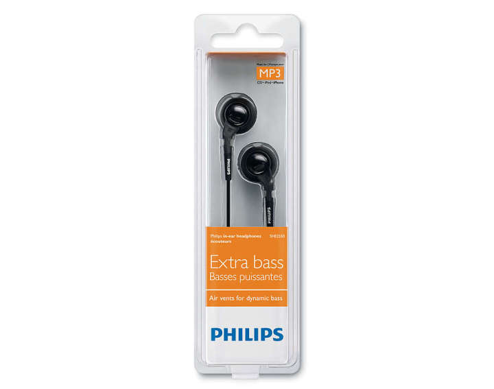 Philips SHE2550 Extra Bass In Ear Headphones Lazada Singapore