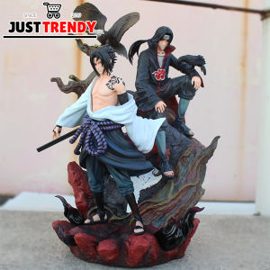 Naruto Shippuden Anime GK Statue Uchiha Itachi Sasuke Pvc Model Figure Toys 36cm