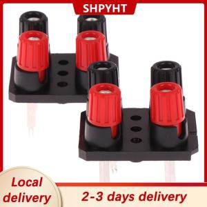 [COD] SHPYHT Local delivery Ship within 24 hours 2pc External Banana Jack 4Pin Speaker Amplifier Wire Clip Socket WP4-10 Terminal
