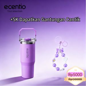 【20k voucher】ecentio tumbler Stainless Vacuum 900ml Portable Thermos Botol minum besar
