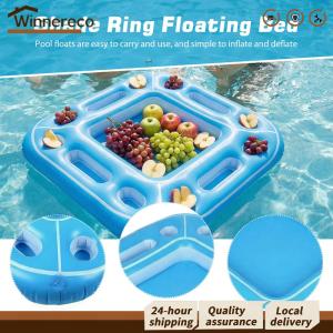 [Winnereco Flagship Mall] Inflatable Card Game Table Inflatable Ice Serving Tray for Summer Party